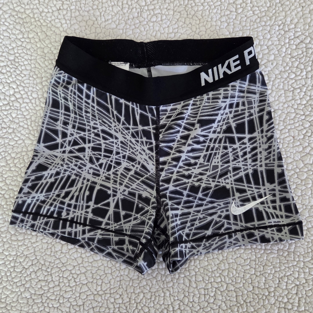 Nike Black and White Patterned Shorts